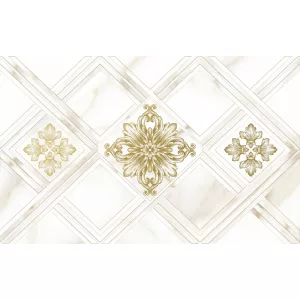Декор Global Tile Calacatta Gold белый 40*25 см