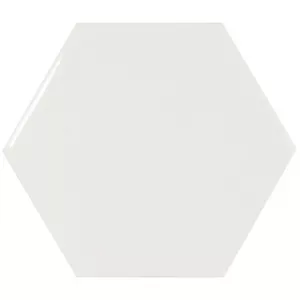 Плитка настенная Equipe Scale Hexagon White глазурованный глянцевый 10.7x12.4 см