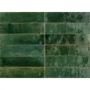 Керамогранит Marazzi Lume Green зеленый 6х24 см