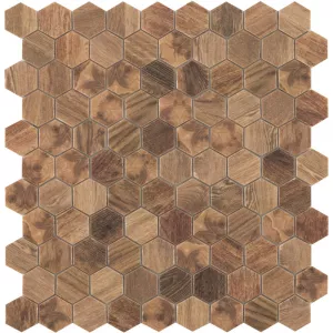 Стеклянная мозаика Vidrepur Hexagon Woods 4700D 31,7х30,7 см