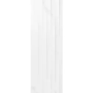 Плитка настенная Meissen Keramik Elegance рельеф полосы белый 25х75 см