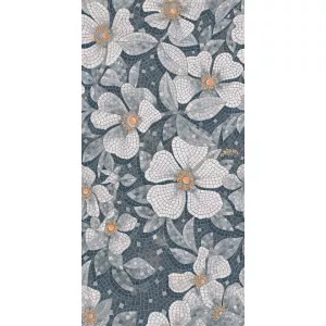 Керамогранит Kerama Marazzi Розелла декорированный лаппатированный серый 119,5х238,5 см