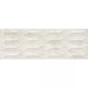 Плитка настенная Marazzi Marbleplay Calacatta Struttura Gem 3D Rett. белый 30х90 см