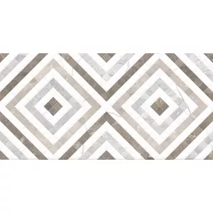 Плитка облицовочная Global Tile Siluet орнамент белый 50*25 см