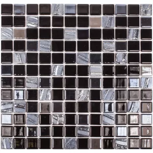 Стеклянная мозаика Vidrepur Astra Black 31,7х31,7 см