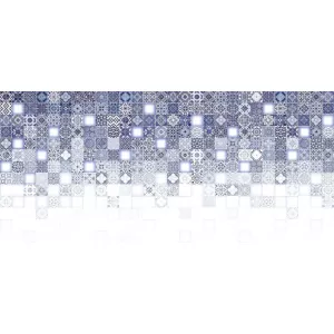 Плитка настенная Cersanit Hammam рельеф многоцветный голубой 20x44 см