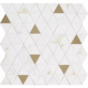 Мозаика Marazzi Allmarble Wall Golden White Sat.Mosaico Tria белый 40х43 см