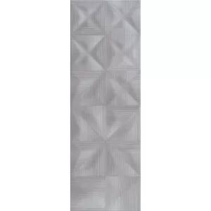Плитка настенная Meissen Keramik Delicate Lines темно-серый (структура) 25х75 см