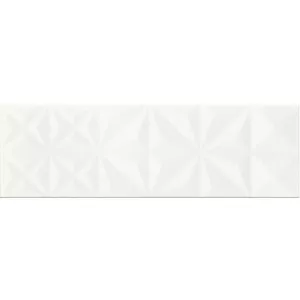Плитка настенная Meissen Keramik Pret-a-Porter White Magic Squares Structure O-WHM-WTU051 75х25 см