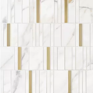 Мозаика Marazzi Allmarble Wall Golden White Mosaico Barcode Lux M8HD 40х40 см